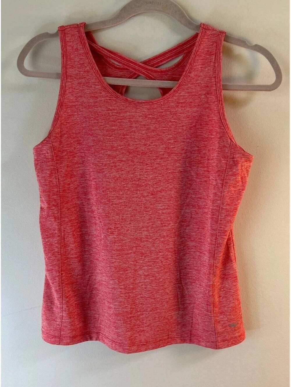 Everlast Girls XL 16 Pink Space Dye Athletic Tank Top Keyhole Back Workout